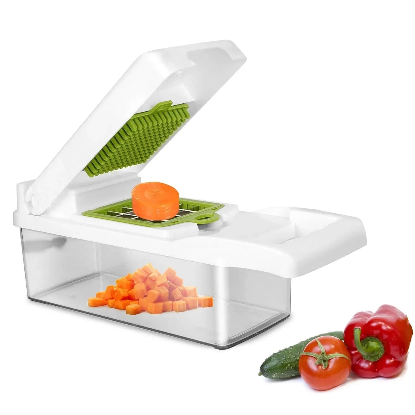12 - in - 1 Vegetable Chopper with Container β Multifunction Food Slicer, Dicer & Grater Kitchen Utensils & Gadgets - Duly Kitchen