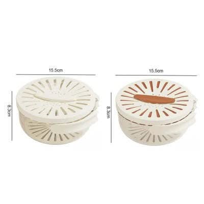 2 - in - 1 Foldable Fruit Drain Basket with Lid – Vegetable Washing Colander & Refrigerator Storage Bowl Kitchen Utensils & Gadgets - Duly Kitchen