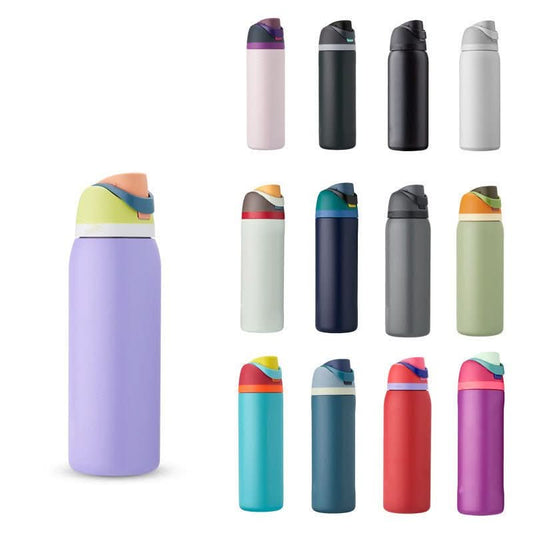 24oz Stainless Steel Vacuum Insulated Sports Water Bottle with Lock Lid Drinkware - Duly Kitchen