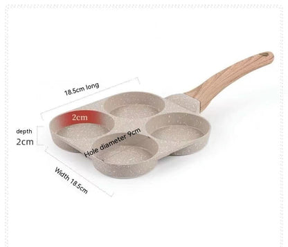 4 - Cup Nonstick Egg & Burger Frying Pan – Induction Compatible Breakfast Skillet Cookware - Duly Kitchen