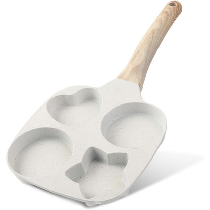 4 - Hole Nonstick Breakfast Frying Pan Heart Star Egg Mold Skillet for Gas & Induction Cookware - Duly Kitchen