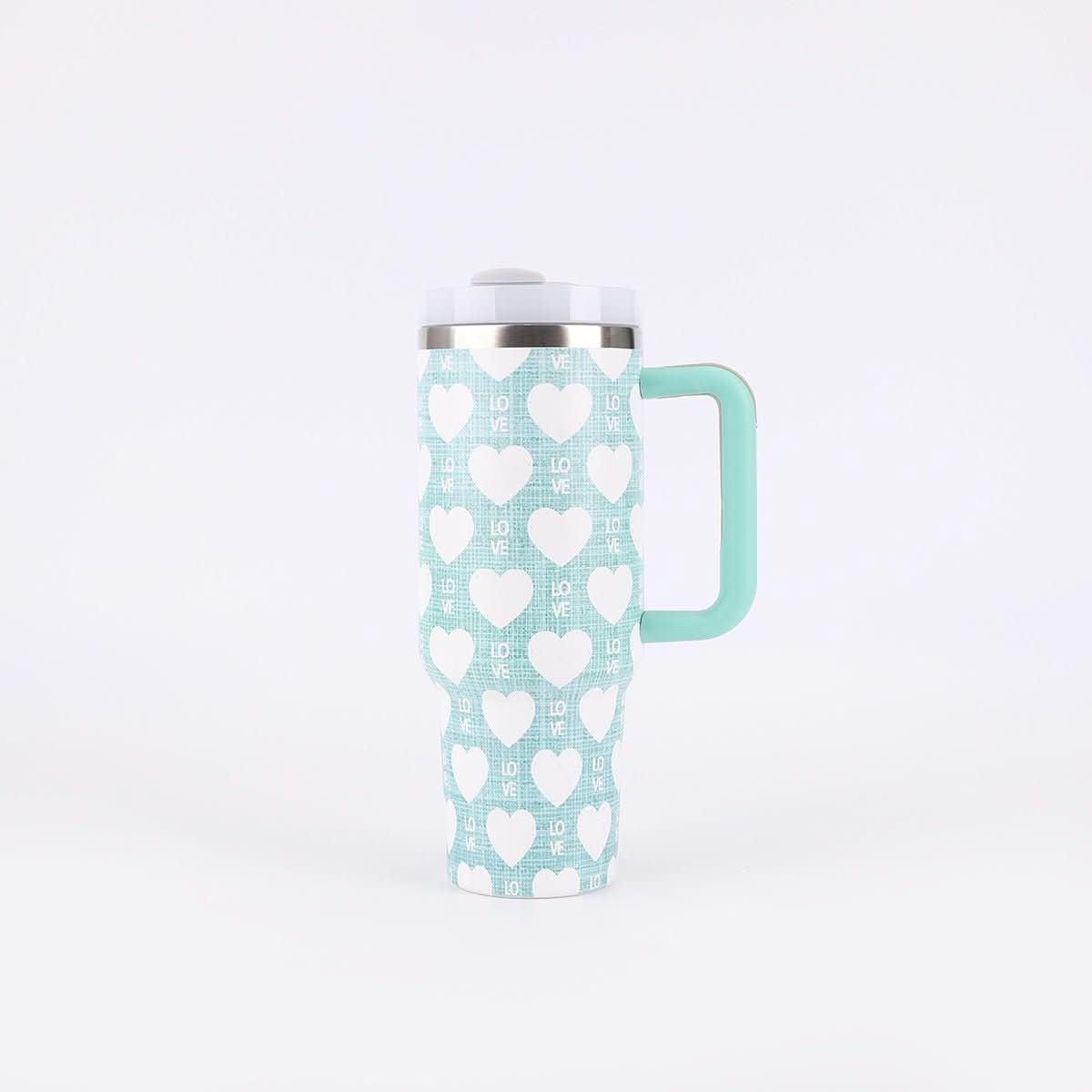 40oz Stainless Steel Insulated Tumbler with Handle and Lid – 1200ml Drinkware - Duly Kitchen
