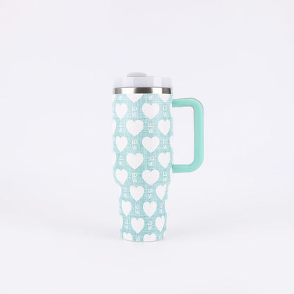 40oz Stainless Steel Insulated Tumbler with Handle and Lid – 1200ml Drinkware - Duly Kitchen
