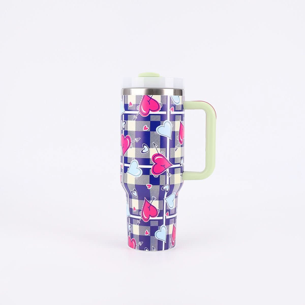 40oz Stainless Steel Insulated Tumbler with Handle and Lid – 1200ml Drinkware - Duly Kitchen