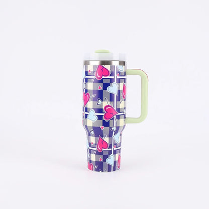 40oz Stainless Steel Insulated Tumbler with Handle and Lid – 1200ml Drinkware - Duly Kitchen