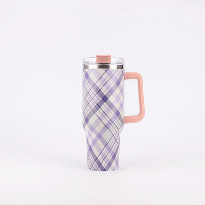 40oz Stainless Steel Insulated Tumbler with Handle and Lid – 1200ml Drinkware - Duly Kitchen