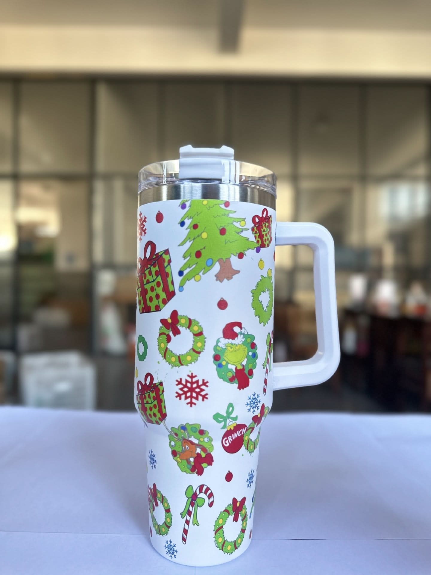 40oz Stainless Steel Insulated Tumbler with Handle and Lid – 1200ml Drinkware - Duly Kitchen