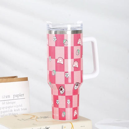 40oz Stainless Steel Insulated Tumbler with Handle and Lid – 1200ml Drinkware - Duly Kitchen