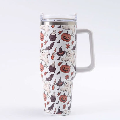 40oz Stainless Steel Insulated Tumbler with Handle and Lid – 1200ml Drinkware - Duly Kitchen
