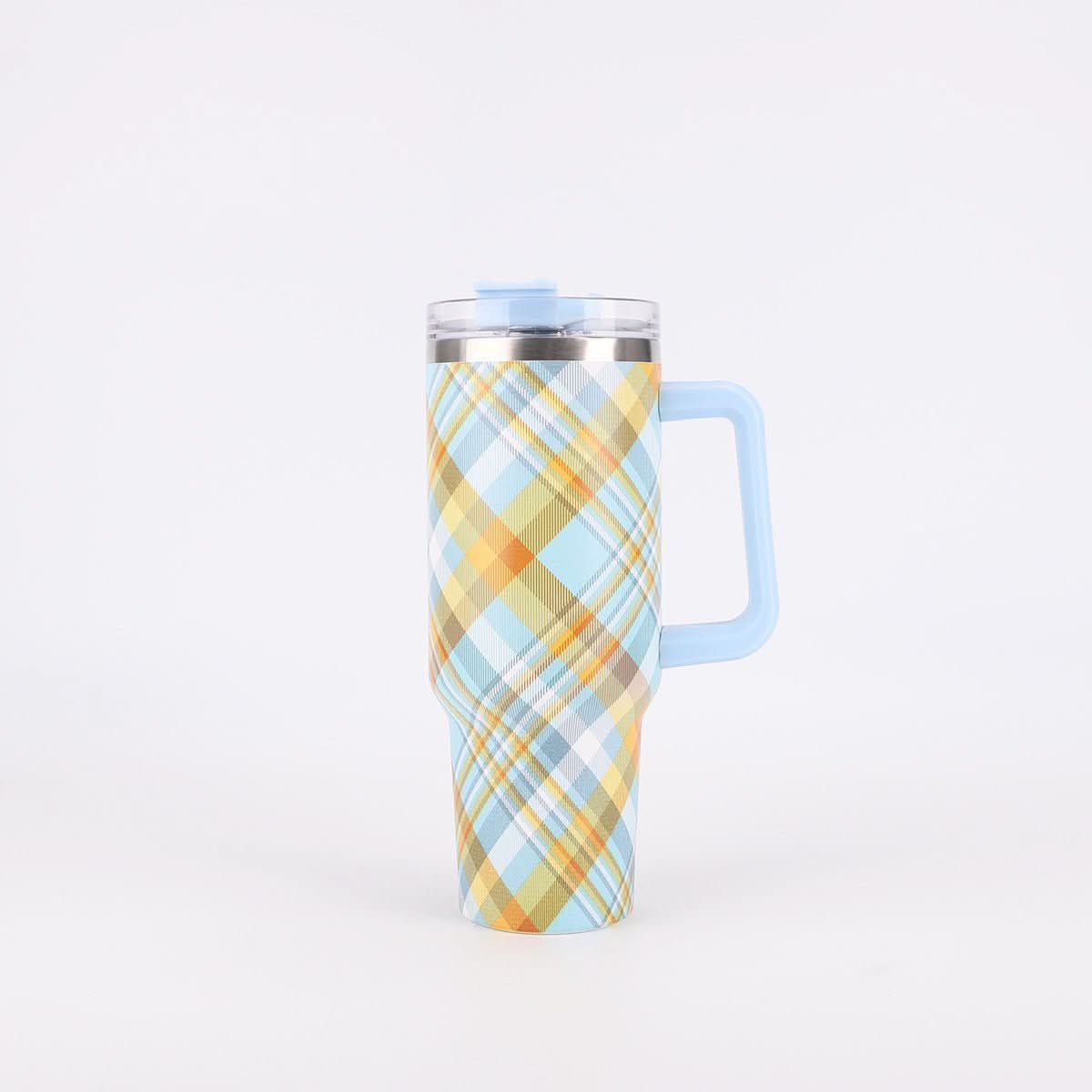 40oz Stainless Steel Insulated Tumbler with Handle and Lid – 1200ml Drinkware - Duly Kitchen