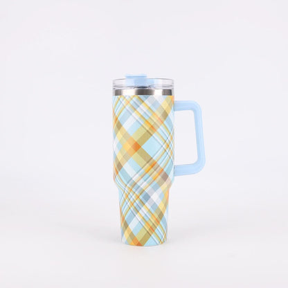 40oz Stainless Steel Insulated Tumbler with Handle and Lid – 1200ml Drinkware - Duly Kitchen