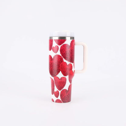 40oz Stainless Steel Insulated Tumbler with Handle and Lid – 1200ml Drinkware - Duly Kitchen