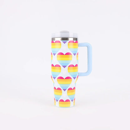 40oz Stainless Steel Insulated Tumbler with Handle and Lid – 1200ml Drinkware - Duly Kitchen
