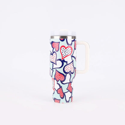 40oz Stainless Steel Insulated Tumbler with Handle and Lid – 1200ml Drinkware - Duly Kitchen