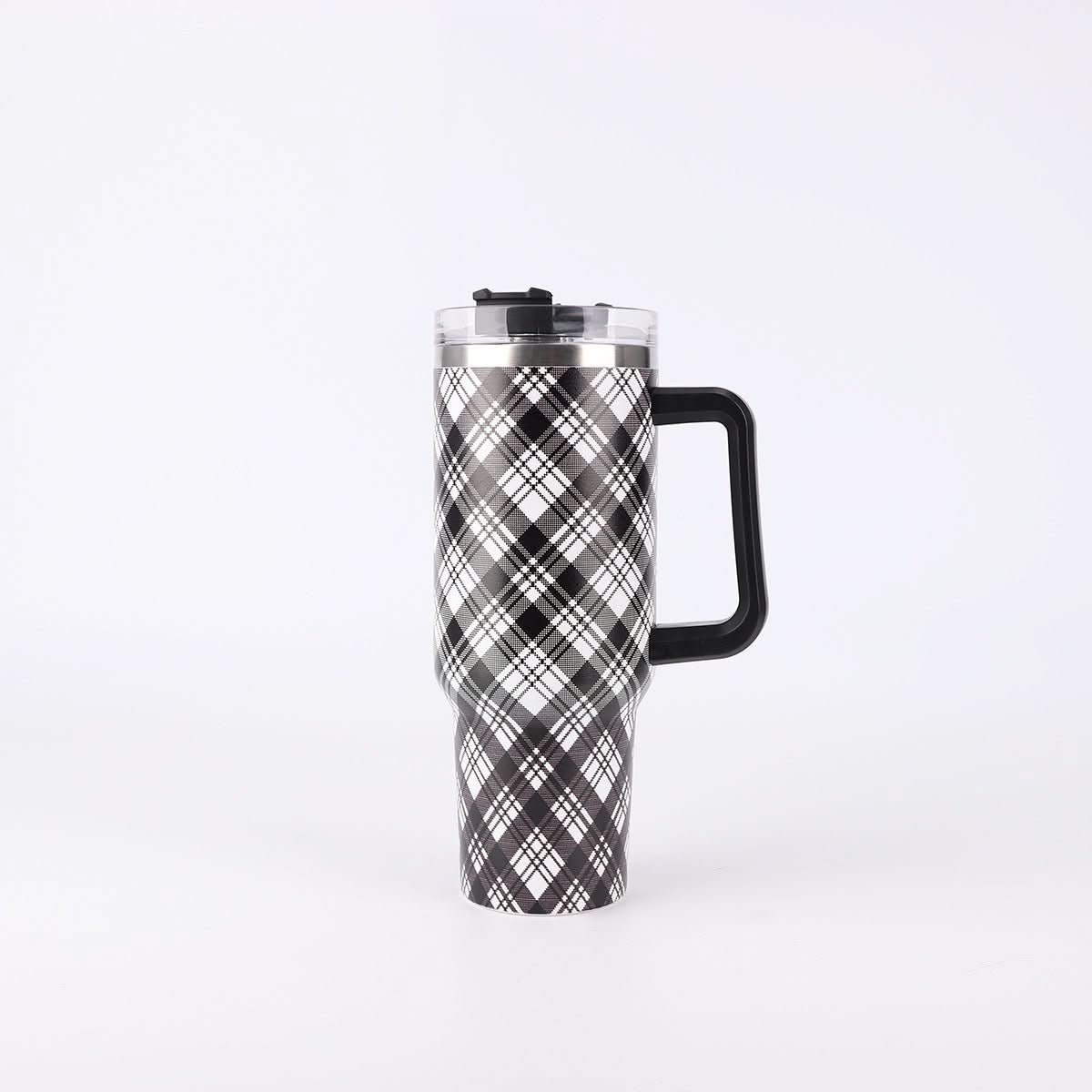 40oz Stainless Steel Insulated Tumbler with Handle and Lid – 1200ml Drinkware - Duly Kitchen