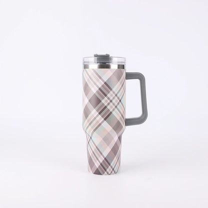 40oz Stainless Steel Insulated Tumbler with Handle and Lid – 1200ml Drinkware - Duly Kitchen
