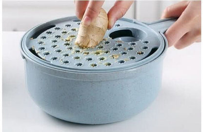 8 - in - 1 Mandoline Vegetable Slicer with Container – Multifunction Potato, Carrot & Onion Cutter Grater Kitchen Utensils & Gadgets - Duly Kitchen