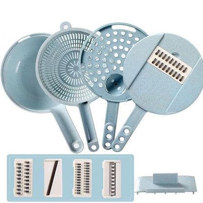 8 - in - 1 Mandoline Vegetable Slicer with Container – Multifunction Potato, Carrot & Onion Cutter Grater Kitchen Utensils & Gadgets - Duly Kitchen