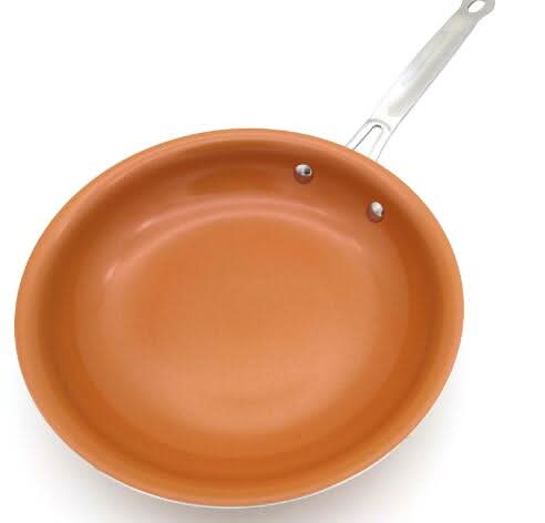 Copper Nonstick Frying Pan with Ceramic Coating – Induction & Oven Safe Skillet (8, 10, 12 Inch) Cookware - Duly Kitchen