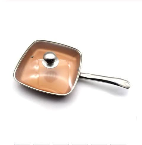 Copper Nonstick Frying Pan with Ceramic Coating – Induction & Oven Safe Skillet (8, 10, 12 Inch) Cookware - Duly Kitchen
