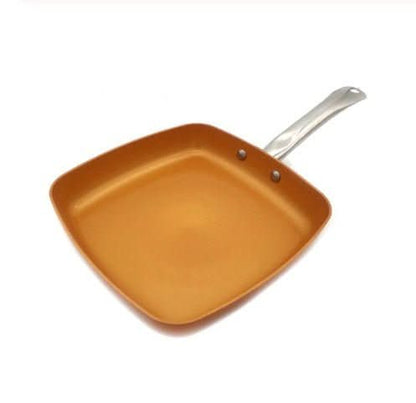 Copper Nonstick Frying Pan with Ceramic Coating – Induction & Oven Safe Skillet (8, 10, 12 Inch) Cookware - Duly Kitchen