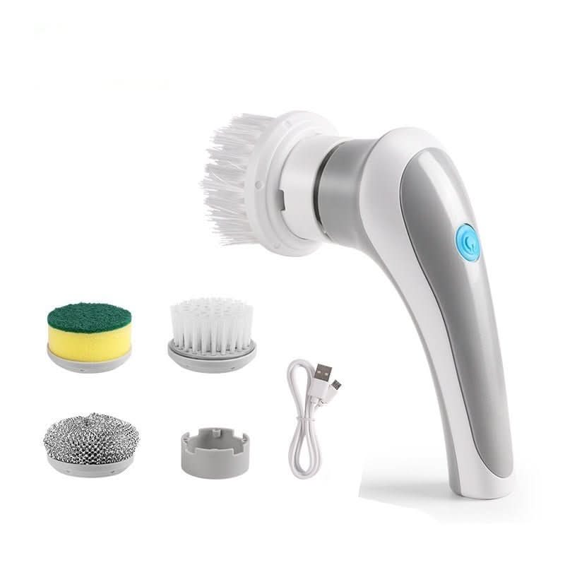Cordless Electric Spin Cleaning Brush 4 - in - 1 Handheld Scrubber with 4 Brush Heads Kitchen Utensils & Gadgets - Duly Kitchen