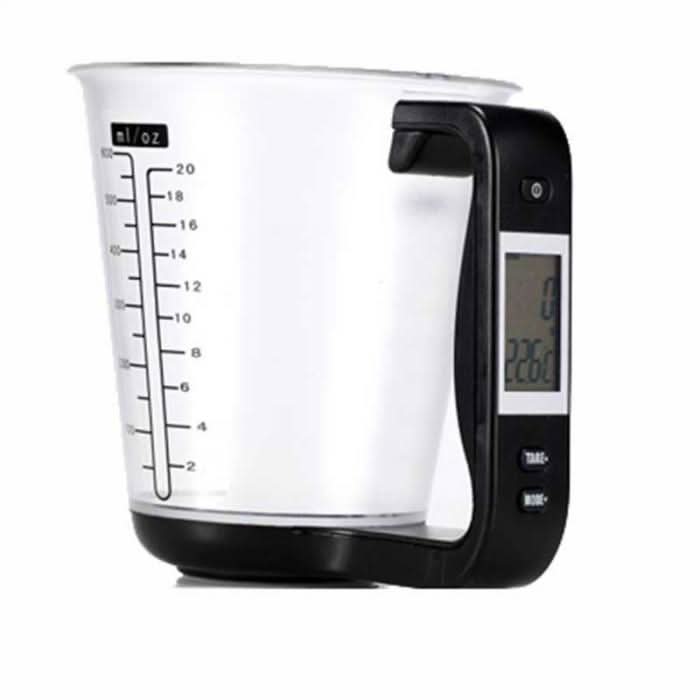 Digital kitchen measuring cup scale with LCD screen for cooking and baking