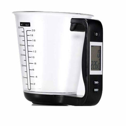 Digital kitchen measuring cup scale with LCD screen for cooking and baking