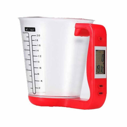 Kitchen measuring cup scale with LCD display for accurate food weighing