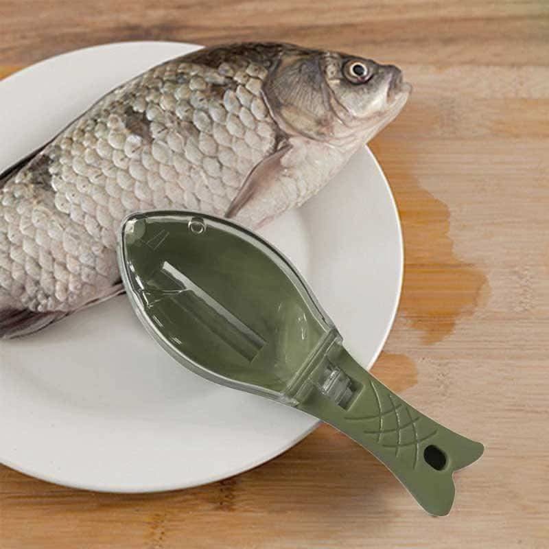 Fish Scale Scraper with Cover – Fish Skin Cleaning Tool Kitchen Scaler Brush Kitchen Utensils & Gadgets - Duly Kitchen