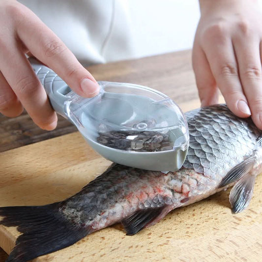 Fish Scale Scraper with Cover – Fish Skin Cleaning Tool Kitchen Scaler Brush Kitchen Utensils & Gadgets - Duly Kitchen