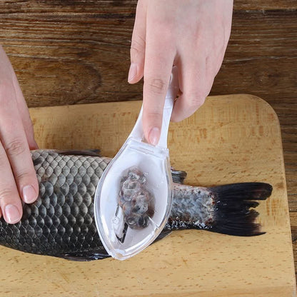 Fish Scale Scraper with Cover – Fish Skin Cleaning Tool Kitchen Scaler Brush Kitchen Utensils & Gadgets - Duly Kitchen