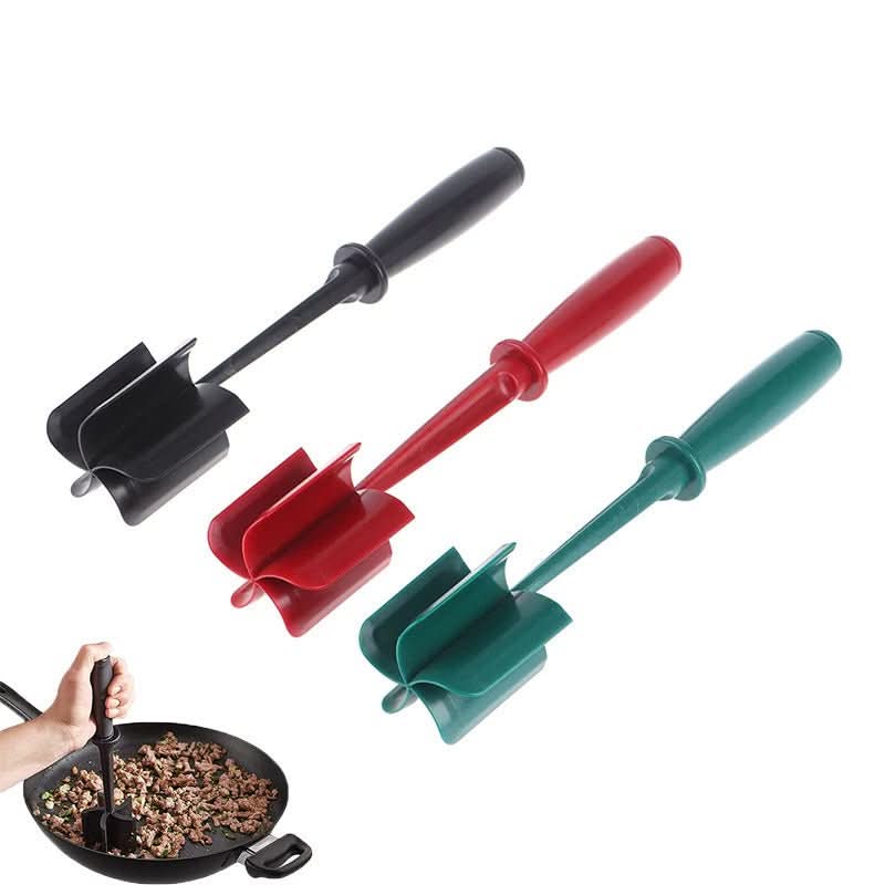Heat Resistant Nylon Meat Chopper & Masher for Ground Beef Nonstick Cookware Safe Cookware - Duly Kitchen