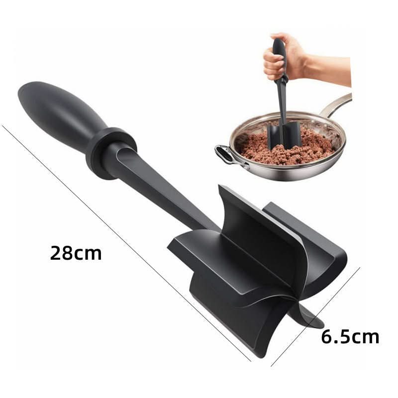 Heat Resistant Nylon Meat Chopper & Masher for Ground Beef Nonstick Cookware Safe Cookware - Duly Kitchen