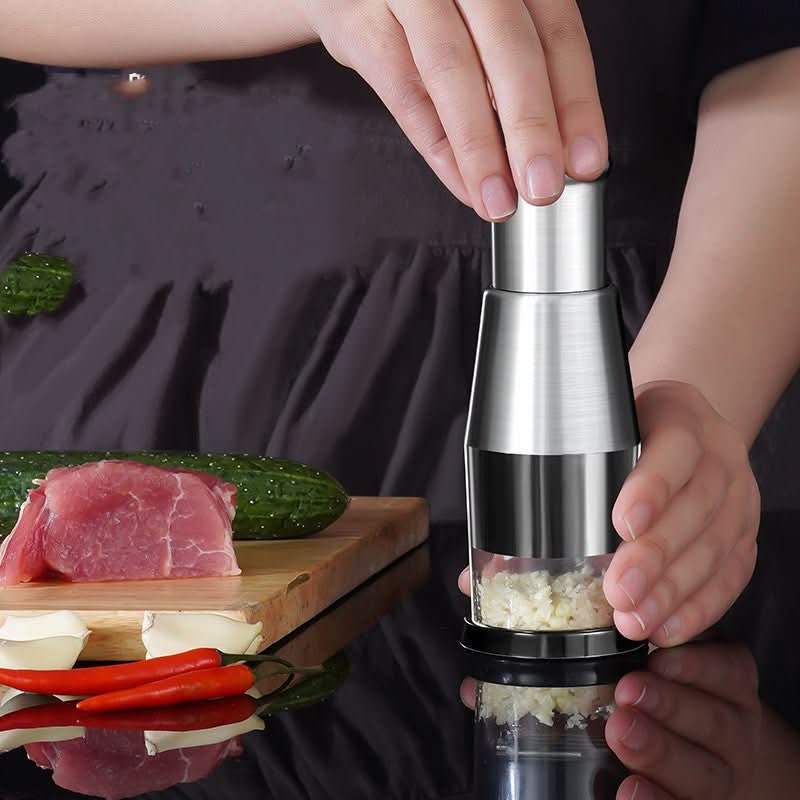 Manual Stainless Steel Garlic Crusher & Onion Chopper Press Kitchen Tool Kitchen Utensils & Gadgets - Duly Kitchen