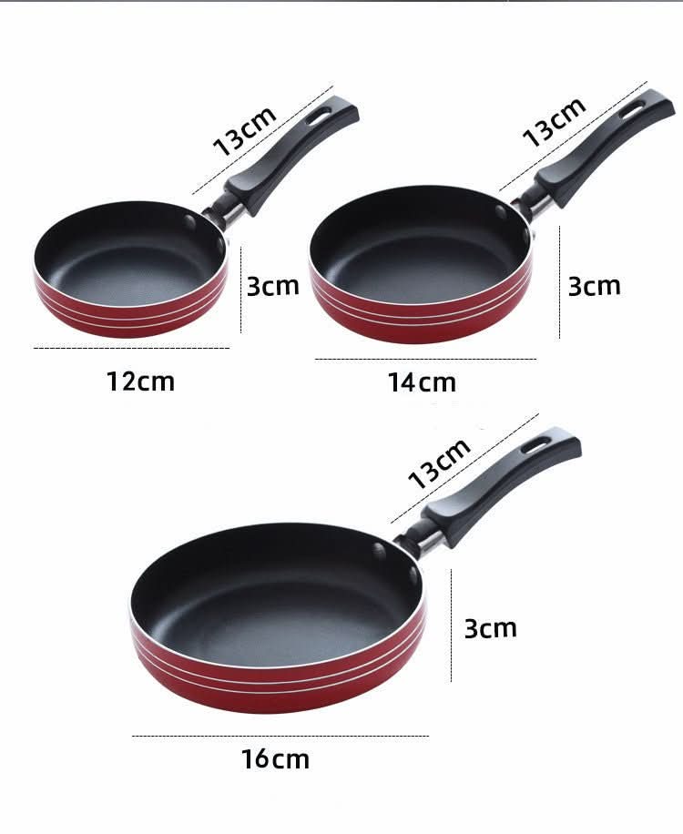 Mini Nonstick Frying Pan Small Aluminum Egg Skillet 12cm 14cm 16cm Cookware - Duly Kitchen