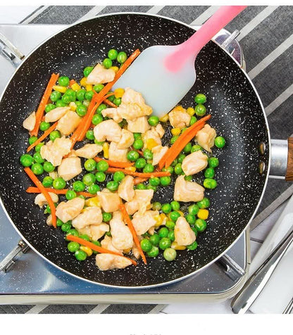 Nonstick Induction Frying Pan – Multi - Function Aluminum Skillet with Wooden Handle Cookware - Duly Kitchen