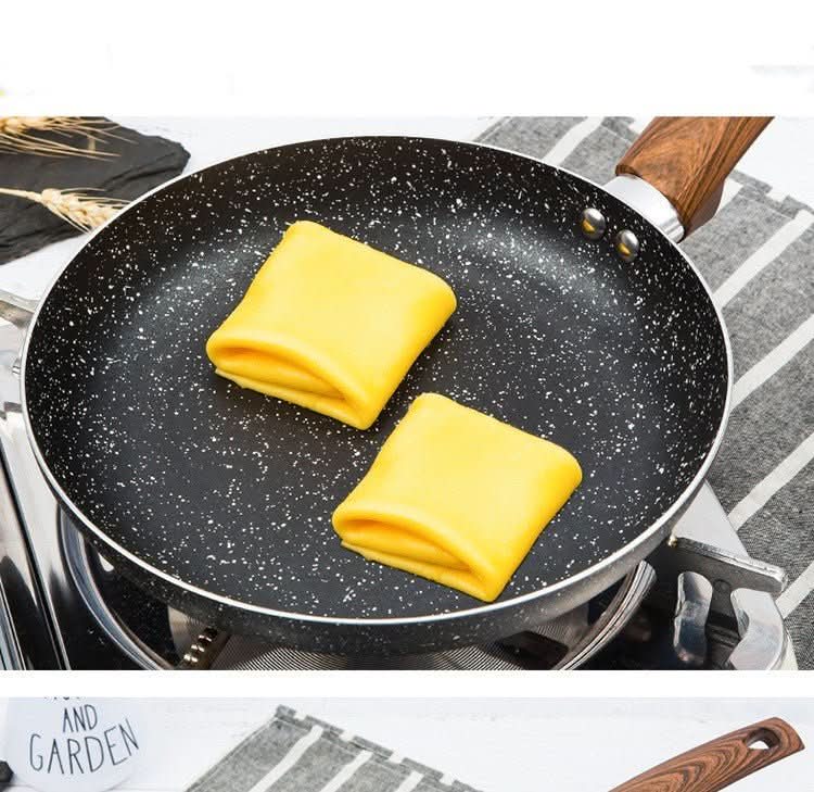 Nonstick Induction Frying Pan – Multi - Function Aluminum Skillet with Wooden Handle Cookware - Duly Kitchen