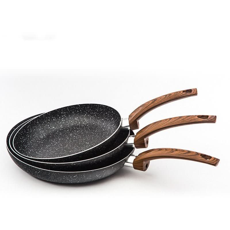 Nonstick Induction Frying Pan – Multi - Function Aluminum Skillet with Wooden Handle Cookware - Duly Kitchen