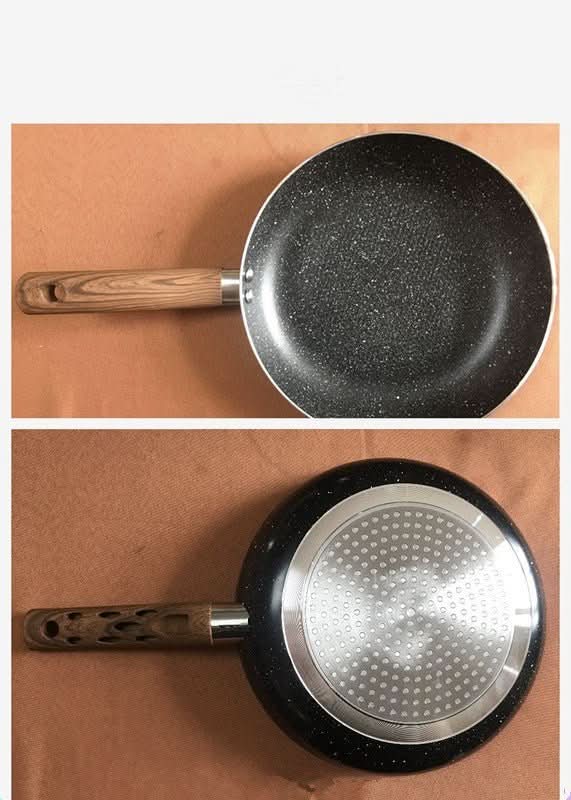 Nonstick Induction Frying Pan – Multi - Function Aluminum Skillet with Wooden Handle Cookware - Duly Kitchen