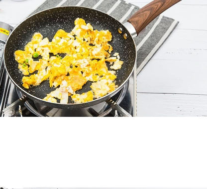 Nonstick Induction Frying Pan – Multi - Function Aluminum Skillet with Wooden Handle Cookware - Duly Kitchen