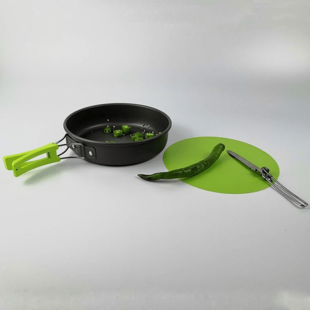 Outdoor Camping Cookware Set for 2 - 3 People with Pot, Pan, Teapot & Tableware Cookware - Duly Kitchen