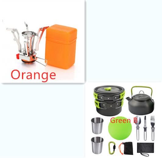 Outdoor Camping Cookware & Tableware Set with Compact 7x5in Travel Package Cookware - Duly Kitchen