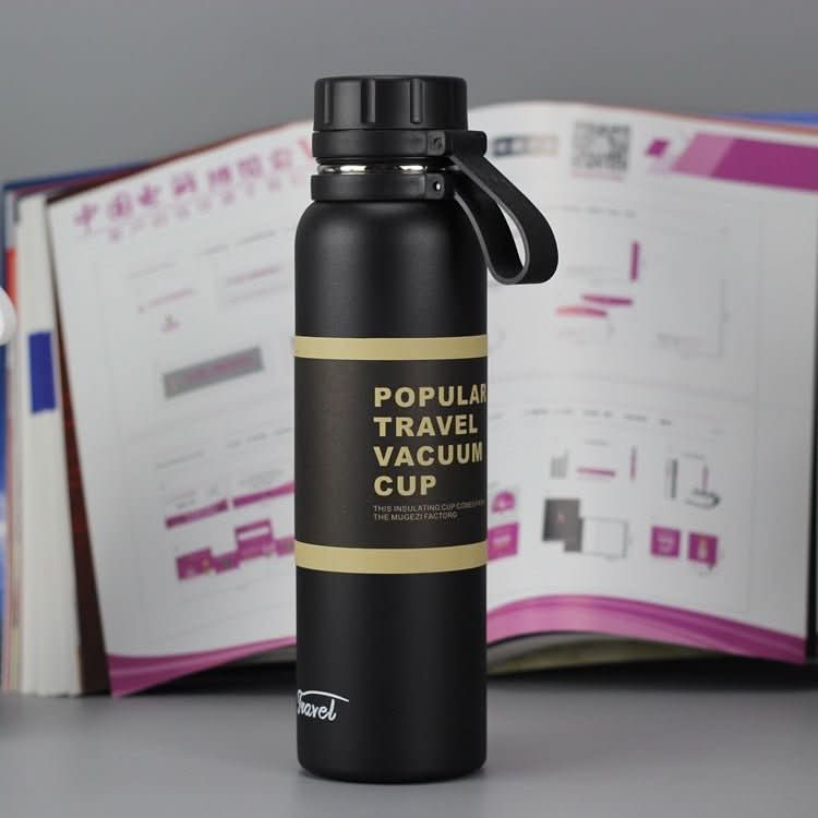 Plastic Spray Stainless Steel Vacuum Cup with Sling – Travel Bottle Drinkware - Duly Kitchen