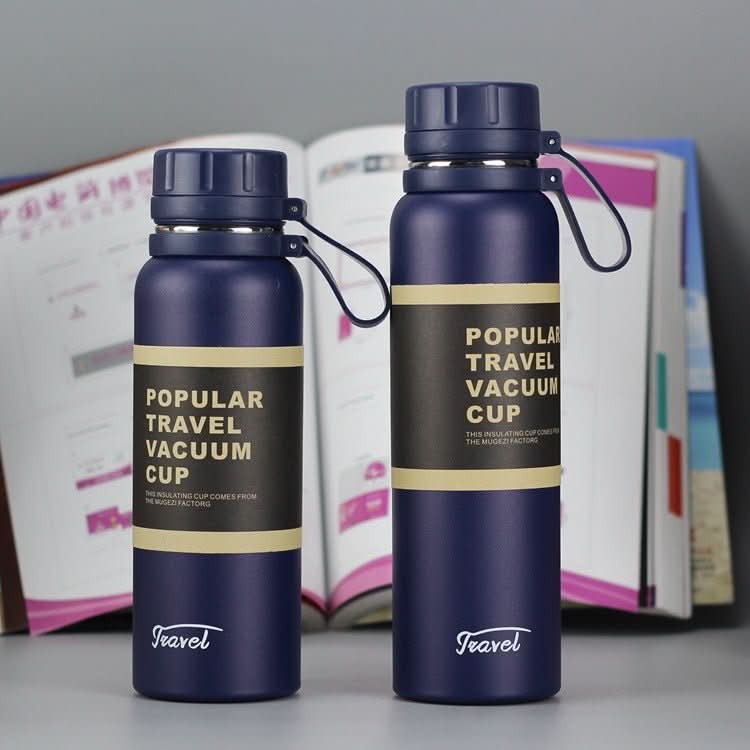Plastic Spray Stainless Steel Vacuum Cup with Sling – Travel Bottle Drinkware - Duly Kitchen