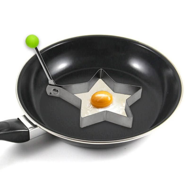 Stainless Steel Egg Ring Mold – Heart, Star & Round Pancake Frying Mold Cookware - Duly Kitchen
