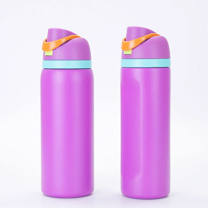 Stainless Steel Insulated Straw Water Bottle 16oz–40oz Sports Thermos Cup Drinkware - Duly Kitchen