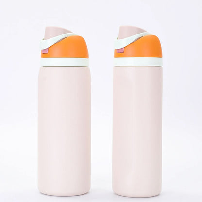 Stainless Steel Insulated Straw Water Bottle 16oz–40oz Sports Thermos Cup Drinkware - Duly Kitchen