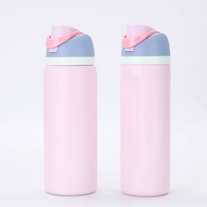 Stainless Steel Insulated Straw Water Bottle 16oz–40oz Sports Thermos Cup Drinkware - Duly Kitchen