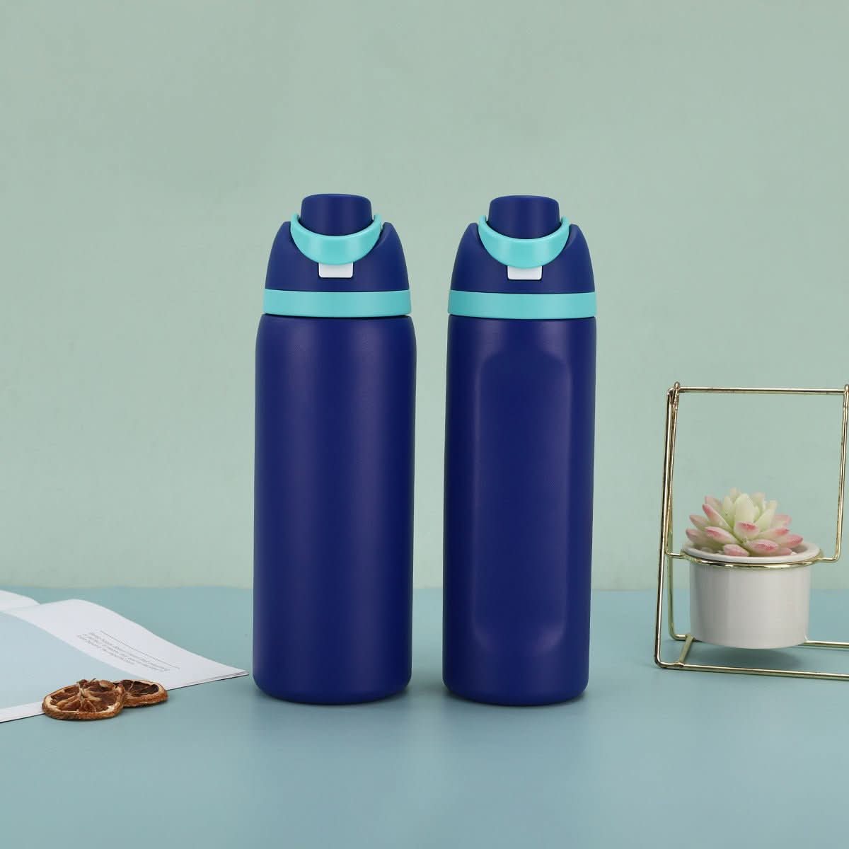 Stainless Steel Insulated Straw Water Bottle 16oz–40oz Sports Thermos Cup Drinkware - Duly Kitchen